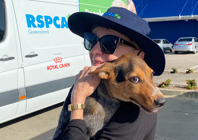 Volunteer, Avril Plath with puppy